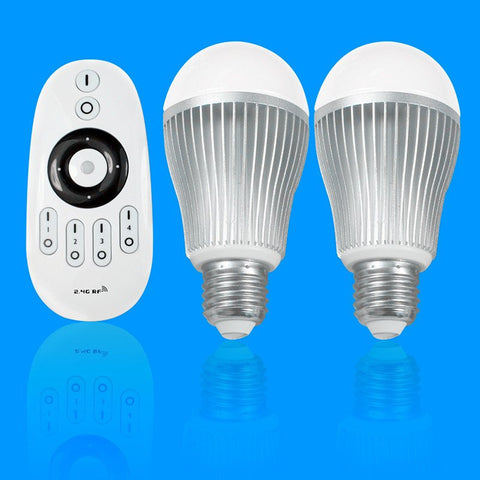 Remote Controlled LED Bulbs - Colour Adjustable + Dimmable