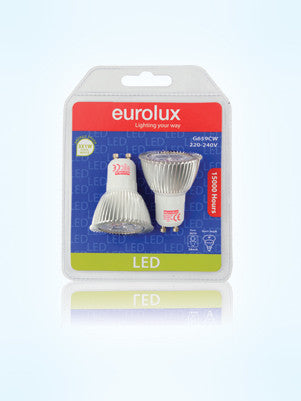 LED Down Light  - 3W GU10 Eurolux (Twinpack)