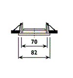 LED Bathroom Downlight Holder with GU10 Fitting