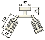 LED PAR38 -  Double Fitting + Lamps