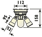 LED PAR38 -  Motion Sensor Double Fitting + Lamps